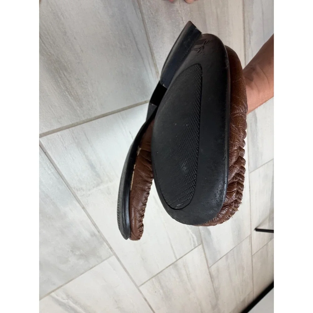 Vintage Bernini Beverly Hills Brown Ostrich Leather Loafers 